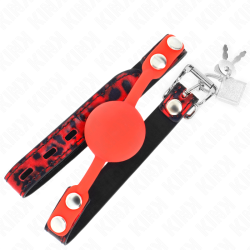 KINK MORDAZA DE BOLA 4 CM DE SILICONA MODELO 2 CON CANDADO 60 x 2 CM 2