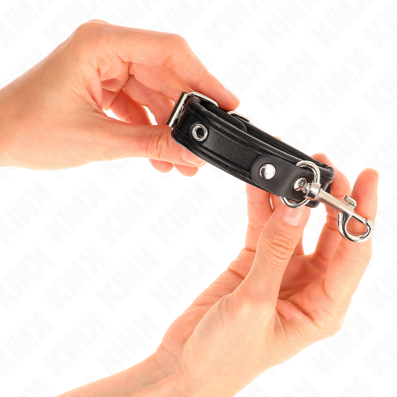 KINK MUNEQUERAS MINI NEGRO CON TACHUELAS AJUSTABLE 16 22 CM X 2 CM