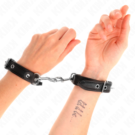 KINK MUNEQUERAS MINI NEGRO CON TACHUELAS AJUSTABLE 16 22 CM X 2 CM