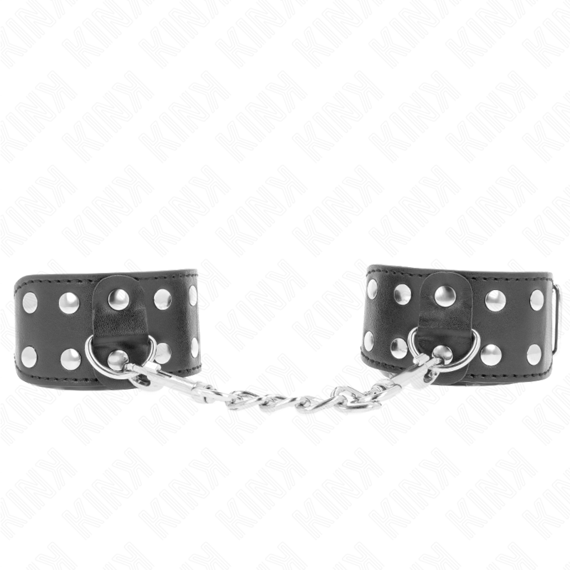 KINK MUNEQUERAS CON DOBLE LINEA DE TACHUELAS AJUSTABLE NEGRO
