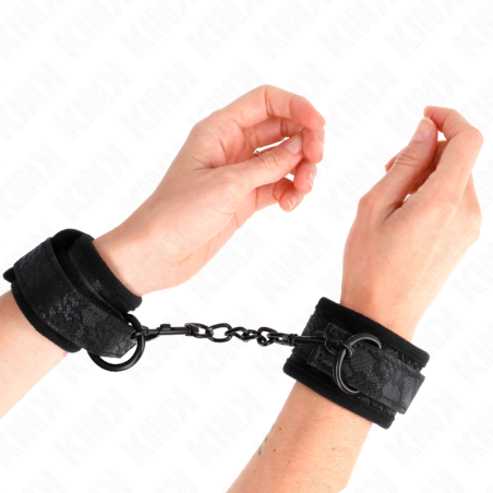 KINK MUNEQUERAS DE ENCAJE Y NEOPRENO AJUSTABLE NEGRO 20 29 CM X 5 CM