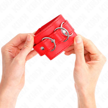 KINK MUNEQUERAS CON 3 ANILLAS EN D AJUSTABLE ROJO 175 25 CM X 6 CM