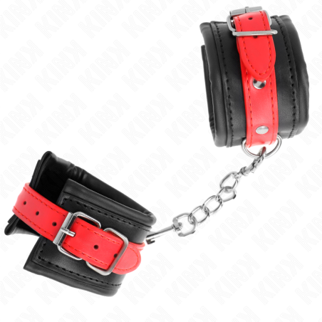 KINK MUNEQUERAS NEGRO CON CORREA ROJO AJUSTABLE 17 28 CM X 6 CM