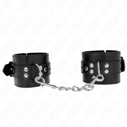 KINK MUNEQUERAS NEGRO CON CORREA NEGRO AJUSTABLE 17 28 CM X 6 CM