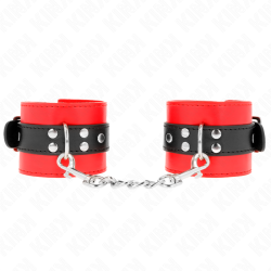 KINK MUNEQUERAS ROJO CON CORREA NEGRO AJUSTABLE 17 28 CM X 6 CM