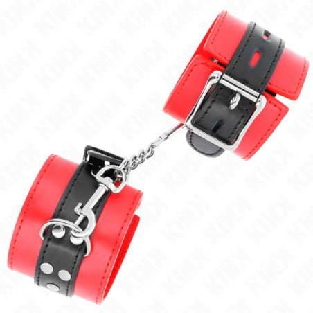 KINK MUNEQUERAS ROJO CON CORREA NEGRO AJUSTABLE 17 28 CM X 6 CM