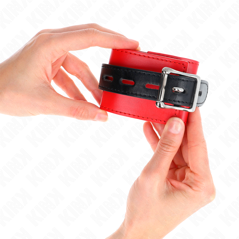 KINK MUNEQUERAS ROJO CON CORREA NEGRO AJUSTABLE 17 28 CM X 6 CM