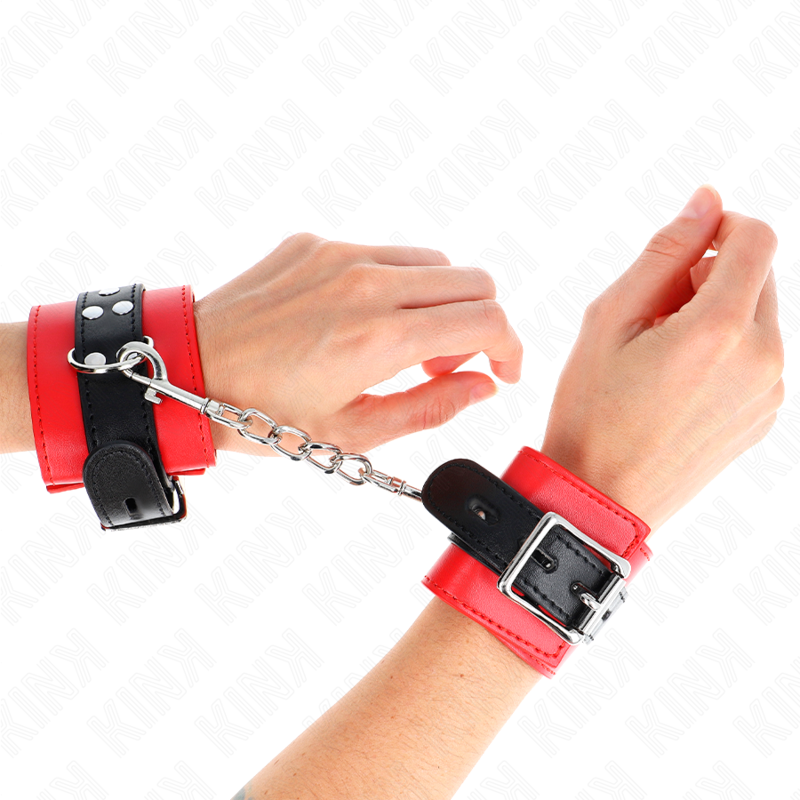 KINK MUNEQUERAS ROJO CON CORREA NEGRO AJUSTABLE 17 28 CM X 6 CM