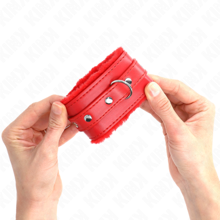 KINK MUNEQUERAS FORRADAS PREMIUM ROJO CON CORREA ROJO AJUSTABLE 17 29 CM X 6 CM