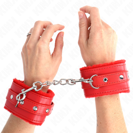 KINK MUNEQUERAS FORRADAS PREMIUM ROJO CON CORREA ROJO AJUSTABLE 17 29 CM X 6 CM