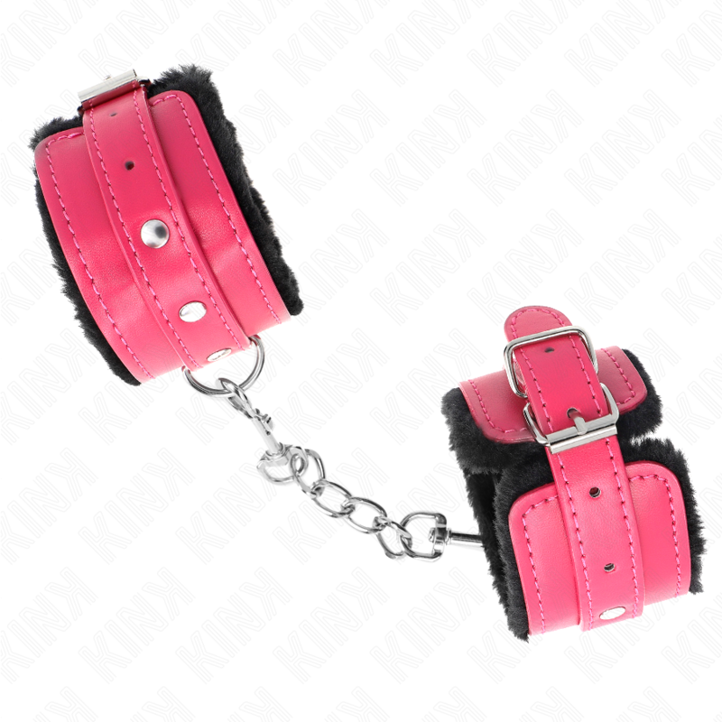 KINK MUNEQUERAS FORRADAS PREMIUM NEGRO CON CORREA FUCSIA AJUSTABLE 17 29 CM X 6 CM