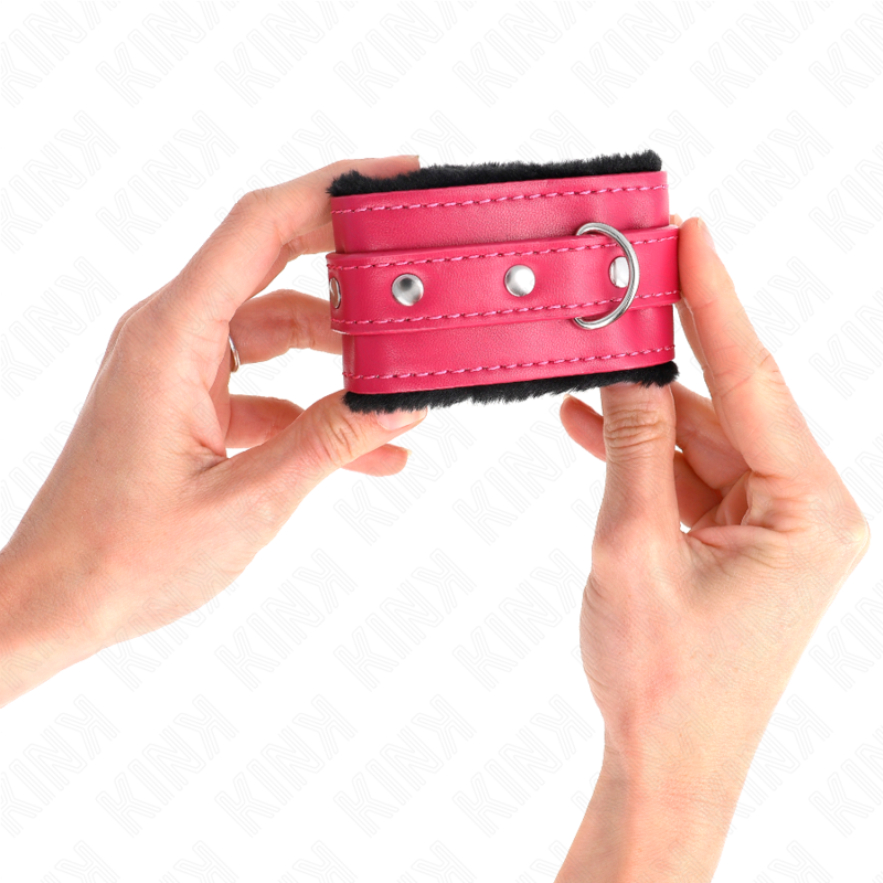 KINK MUNEQUERAS FORRADAS PREMIUM NEGRO CON CORREA FUCSIA AJUSTABLE 17 29 CM X 6 CM