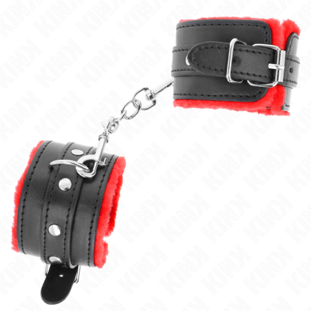 KINK MUNEQUERAS FORRADAS PREMIUM ROJO CON CORREA NEGRO AJUSTABLE 17 29 CM X 6 CM