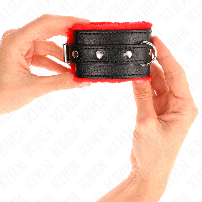 KINK MUNEQUERAS FORRADAS PREMIUM ROJO CON CORREA NEGRO AJUSTABLE 17 29 CM X 6 CM