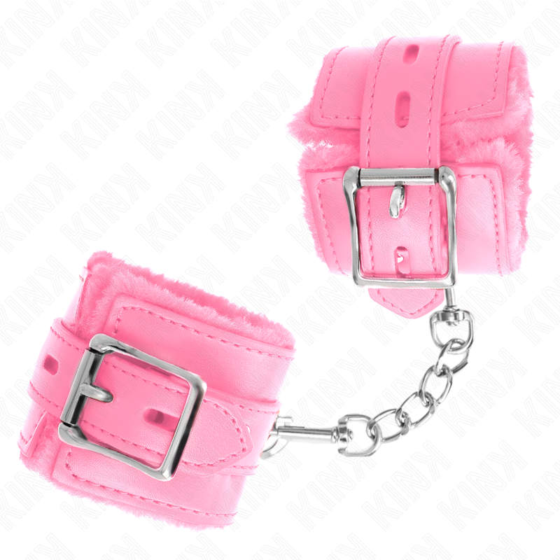 KINK MUNEQUERAS FORRADAS CON AGUJEROS CUADRADOS ROSA Y CORREA ROSA AJUSTABLE 17 29 CM X 6 CM