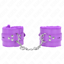 KINK MUNEQUERAS FORRADAS CON AGUJEROS CUADRADOS VIOLETA Y CORREA VIOLETA AJUSTABLE 17 29 CM X 6 CM