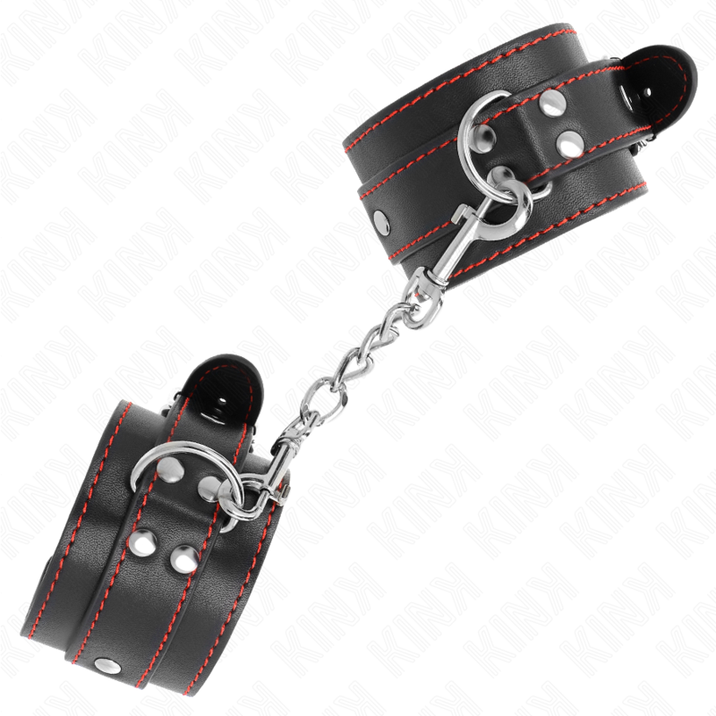 KINK MUNEQUERAS NEGRO CON DETALLES EN ROJO AJUSTABLE 20 28 CM X 55 CM