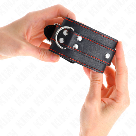 KINK MUNEQUERAS NEGRO CON DETALLES EN ROJO AJUSTABLE 20 28 CM X 55 CM