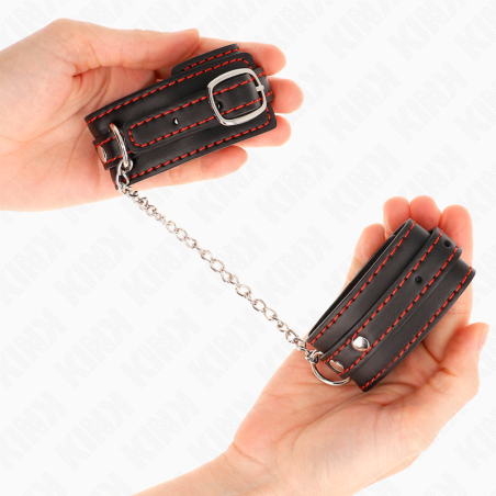 KINK MUNEQUERAS PEQUENA NEGRO CON DETALLES EN ROJO AJUSTABLE 14 24 CM X 35 CM