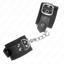 KINK MUNEQUERAS DE NYLON NEGRO CON CORREA CUERO NEGRO AJUSTABLE 19 29 CM X 51 CM 2