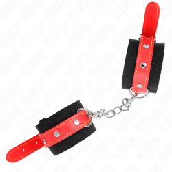 KINK MUNEQUERAS DE NYLON NEGRO CON CORREA POLIPIEL ROJO AJUSTABLE 19 24 CM X 55 CM 2