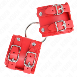 KINK MUNEQUERAS FIJAS CON ANILLA Y TACHUELAS ROJO AJUSTABLE 17 22 CM X 65 CM 2