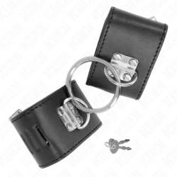 KINK MUNEQUERAS FIJAS CON ANILLA Y CIERRE CANDADO NEGRO AJUSTABLE 16 23 CM X 55 CM 2