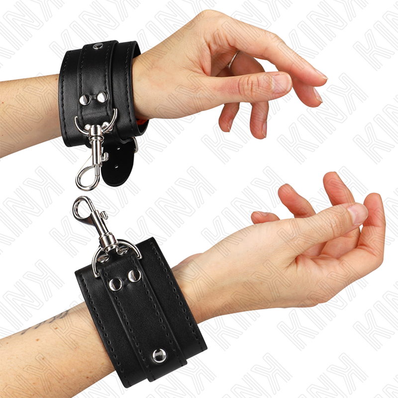 KINK MUNEQUERAS ESTILO MAZMORRA CON CERRADURA NEGRO AJUSTABLE 21 28 CM X 55 CM
