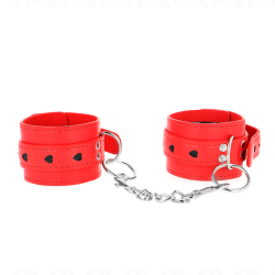 KINK MUNEQUERAS ROJO CON INCRUSTACION DE CORAZON NEGRO AJUSTABLE 21 28 CM X 55 CM 2