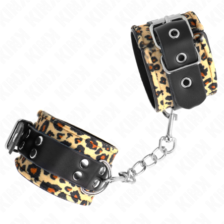 KINK MUNEQUERAS DE CUERO ESTILO LEOPARDO AJUSTABLE 18 29 CM X 55 CM