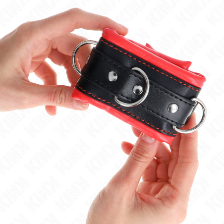 KINK MUNEQUERAS ESTILO HEAVY FORRO ROJO AJUSTABLE 20 30 CM X 6 CM