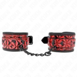 KINK MUNEQUERAS CON PATRON DE DIAMANTES ROJO OSCURO AJUSTABLE 17 26 CM X 55 CM