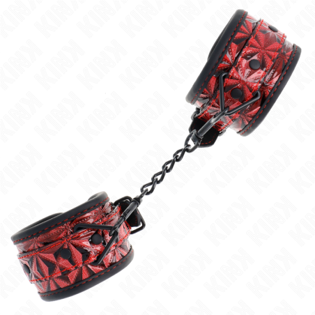 KINK MUNEQUERAS CON PATRON DE DIAMANTES ROJO OSCURO AJUSTABLE 17 26 CM X 55 CM