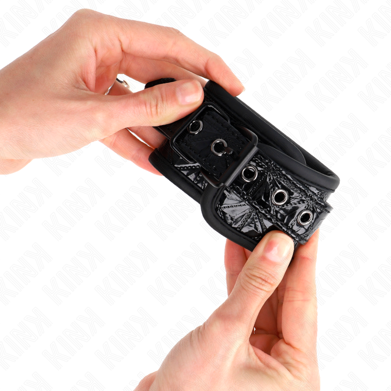 KINK MUNEQUERAS CON PATRON DE DIAMANTES NEGRO AJUSTABLE 17 26 CM X 55 CM