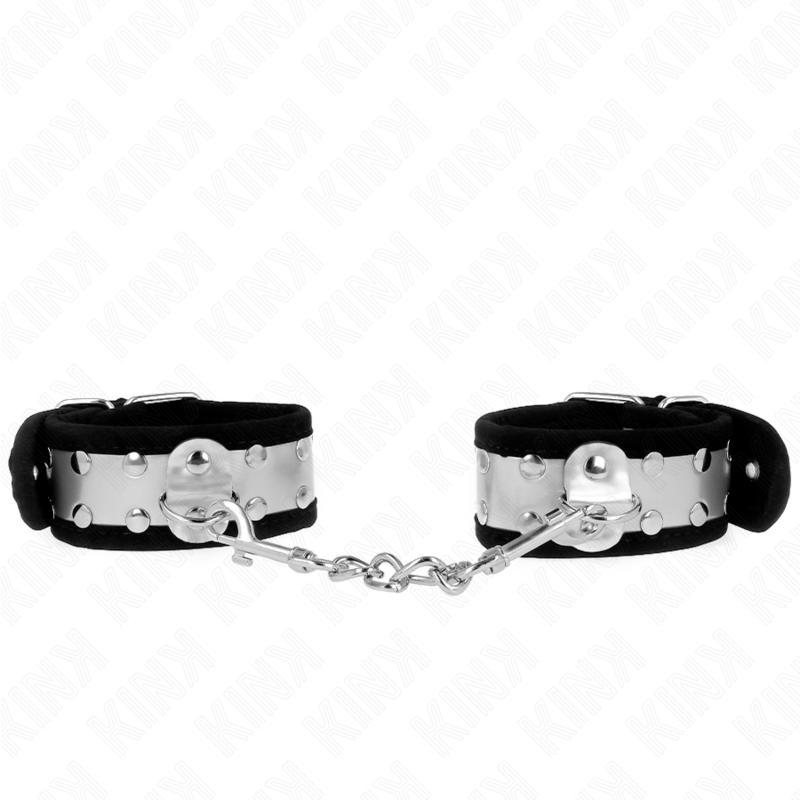 KINK MUNEQUERAS FINAS NEGRO PLATEADO 30 X 4 CM