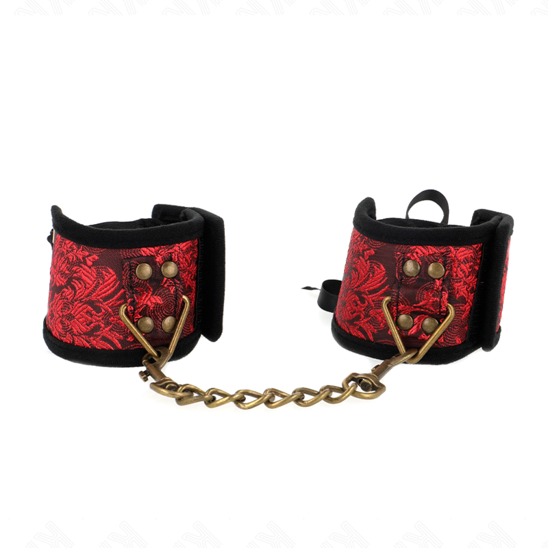 KINK MUNEQUERAS DISENO ESCANDALO ROJO NEGRO DETALLE LAZO 245 CM X 65 CM