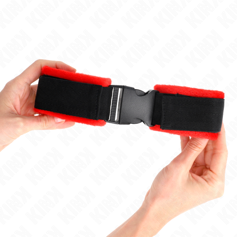 KINK MUNEQUERAS NYLON ROJO NEGRO MODELO 1 AJUSTABLE 25 35 CM X 6 CM