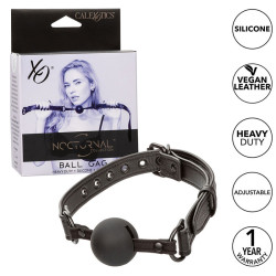 CALEXOTICS NOCTURNAL MORDAZA DE BOLA SILICONA NEGRO 2