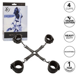CALEXOTICS NOCTURNAL CONECTOR HOG TIE CUERO AJUSTABLE NEGRO 2