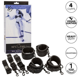 CALEXOTICS NOCTURNAL RESTRICCIONES DE CAMA CUERO AJUSTABLE NEGRO 2