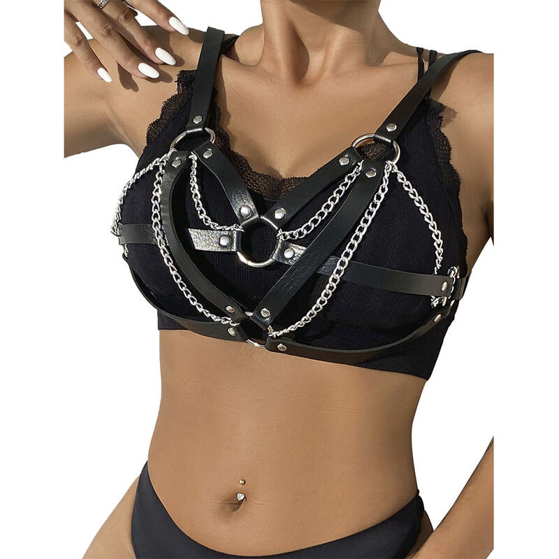 SUBBLIME 953713 CINTURON DE BONDAGE PUNK HEBILLA METAL NEGRO TALLA UNICA