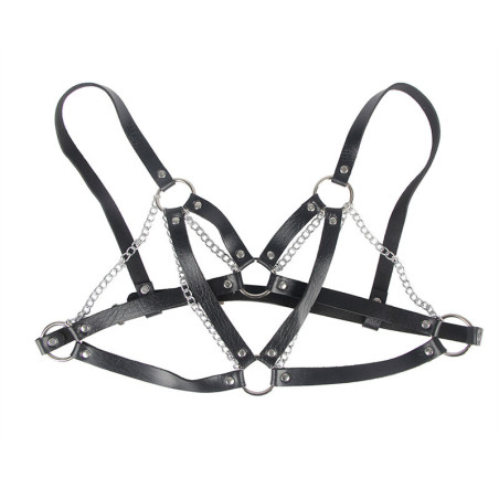 SUBBLIME 953713 CINTURON DE BONDAGE PUNK HEBILLA METAL NEGRO TALLA UNICA