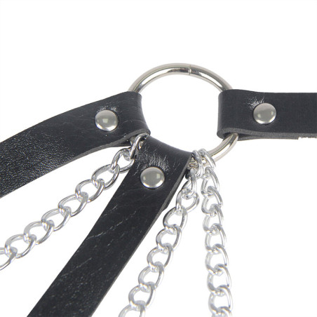SUBBLIME 953713 CINTURON DE BONDAGE PUNK HEBILLA METAL NEGRO TALLA UNICA