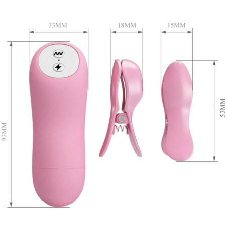 BAILE ROMANTIC WAVE PINZAS CON VIBRACION Y ELECTROSHOCK