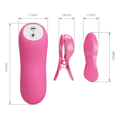 BAILE ROMANTIC WAVE PIZAS CON VIBRACION Y ELECTROSHOCK FUCSIA