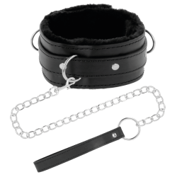 DARKNESS COLLAR CONFORTABLE DE POSTURA CON CADENA LEATHER 2
