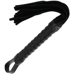 DARKNESS LATIGO BONDAGE NEGRO CON MANGO DE PIEL