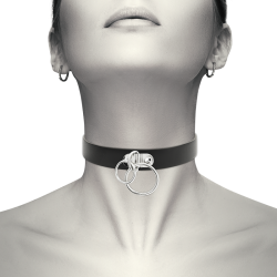 COQUETTE CHIC DESIRE CHOKER CUERO VEGANO DOBLE ANILLA 2