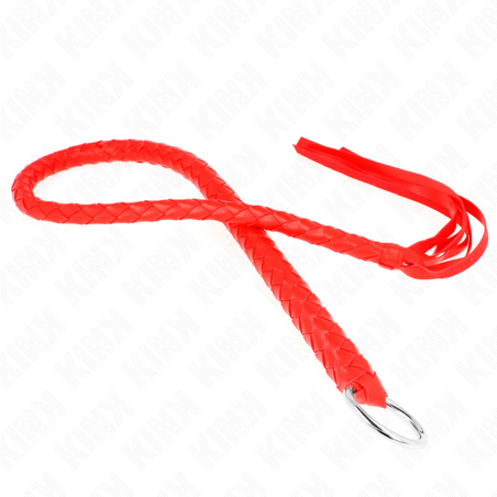KINK LATIGO DE SERPIENTE CON ANILLO DE MANO ROJO 65 CM