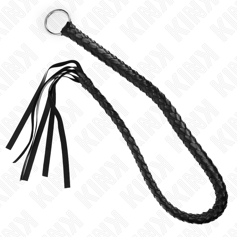 KINK LATIGO DE SERPIENTE CON ANILLO DE MANO NEGRO 65 CM